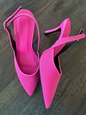 ASOS Hot Pink Pointed Slingback Heels